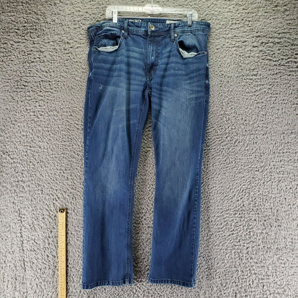 TK Axel Jeans Mens 36x32 Blue Straight Fit Cotton Spandex Denim